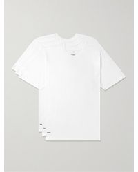 WTAPS - Three-pack Logo-print Cotton-jersey T-shirts - Lyst