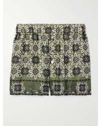 Etro - Wide-leg Printed Silk-twill Shorts - Lyst