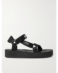 Palm Angels - Suicoke Depa Logo-print Webbing-trimmed Rubber Sandals - Lyst