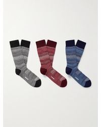 Missoni - Set aus drei Paar Socken aus einer Baumwollmischung in Häkelstrick - Lyst