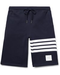 Thom Browne - Striped Loopback Cotton-jersey Shorts - Lyst