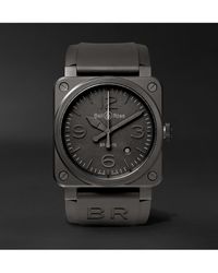 Bell & Ross Phantom Automatic 42mm Ceramic And Rubber Watch - Black