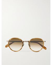 Garrett Leight - Wilson X Sun Round-Frame Acetate And-Tone Sunglasses - Lyst