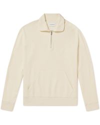 Club Monaco - Half-zip Ribbed Cotton Sweater - Lyst