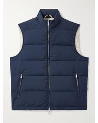 Eleventy - Quilted Tech Wool-Blend Down Gilet - Lyst