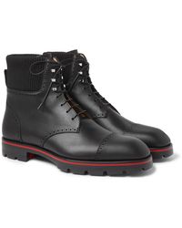 red bottom men boots
