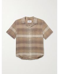 Corridor NYC - Asheville Convertible-collar Checked Linen And Cotton-blend Shirt - Lyst