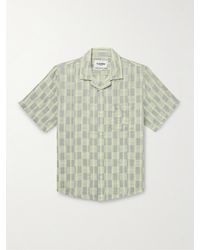 Corridor NYC - Camp-collar Striped Checked Cotton-jacquard Shirt - Lyst