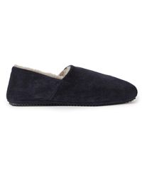 MR P. - Babouche Shearling-Lined Suede Slippers - Lyst