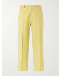 Paul Smith - Straight-Leg Cotton And Linen-Blend Suit Trousers - Lyst