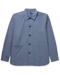 Incotex - Teknosartorial Washed Cotton-Blend Poplin Overshirt - Lyst
