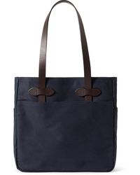 Filson - Leather-trimmed Twill Tote Bag - Lyst