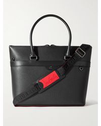 Christian Louboutin - Kabiker 2.0 Rubber-Trimmed Full-Grain Leather Tote Bag - Lyst