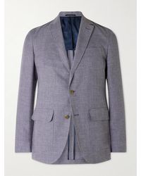 Sid Mashburn - Ghost Slim-Fit Wool, Cotton, Silk And Linen-Hopsack Blazer - Lyst