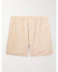 AURALEE - Straight-leg Cotton-poplin Shorts - Lyst