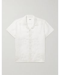 Bode - Ivy Camp-collar Embroidered Silk-organza Shirt - Lyst