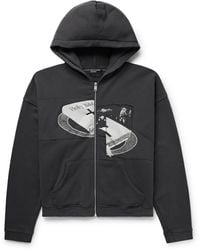 Enfants Riches Deprimes - Holy Bible Assemblage Printed Cotton-jersey Zip-up Hoodie - Lyst