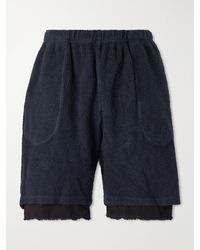 Les Tien - Straight-Leg Cotton-Fleece Drawstring Shorts - Lyst