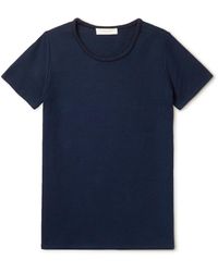 Giuliva Heritage - Giacomo Textured-cotton T-shirt - Lyst