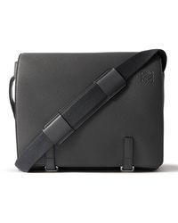 Loewe - Military Full-grain Leather Messenger Bag - Lyst