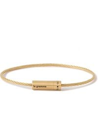 Le Gramme - 11g Brushed 18-karat Gold Bracelet - Lyst