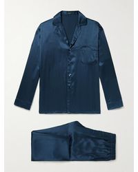 Rubinacci Silk-satin Pyjama Set - Blue