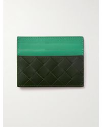 Bottega Veneta - Colour-block Intrecciato Leather Cardholder - Lyst
