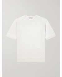 Piacenza 1733 - Silk And Linen-Blend T-Shirt - Lyst