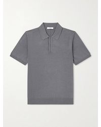 MR P. - Silk And Cotton-blend Polo Shirt - Lyst