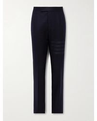 Thom Browne - Slim-fit Straight-leg Striped Wool And Cashmere-blend Flannel Suit Trousers - Lyst