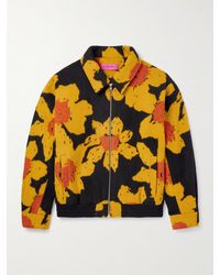 The Elder Statesman - Senna Oversized Floral-print Wool And Cashmere-blend Bomber Jacket - Lyst
