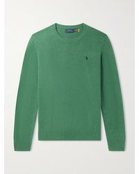 Polo Ralph Lauren - Logo-embroidered Wool And Cashmere-blend Sweater - Lyst