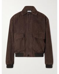 FRAME - Retro Suede Bomber Jacket - Lyst