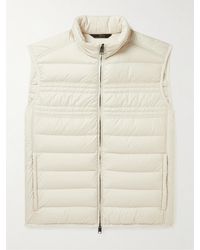 Brioni Slim-fit Recycled Shell Down Gilet - Natural