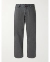 Corridor NYC - Straight-leg Garment-dyed Stretch-cotton Twill Trousers - Lyst