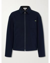 Loewe - Logo-Embroidered Cotton-Twill Jacket - Lyst