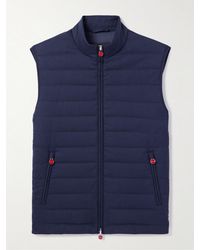 Kiton - Quilted Virgin Wool-blend Gilet - Lyst
