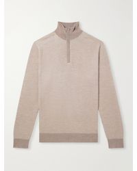 N.Peal Cashmere - Regent Cashmere And Silk-Blend Half Zip-Up Sweater - Lyst