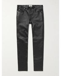 Saint Laurent - Skinny-fit Leather Trousers - Lyst