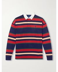 Polo Ralph Lauren - Logo-Embroidered Striped Cotton-Jersey Polo Shirt - Lyst