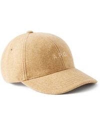 A.P.C. - Charlie Logo-Embroidered Wool Baseball Cap - Lyst
