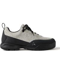 Roa - Cingino Rubber-trimmed Brushed-suede Hiking Sneakers - Lyst
