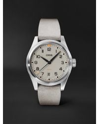 Oris - Propilot Date Automatic 41Mm Stainless Steel And Leather Watch, Ref. No.01 733 7805 4163-07 6 20 15Lc - Lyst