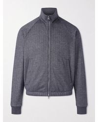 Tom Ford - Herringbone Cotton, Wool And Silk-Blend Jacket - Lyst