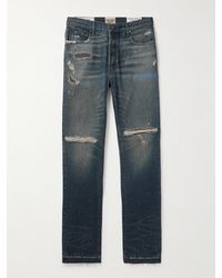 GALLERY DEPT. - Starr 5001 Straight-leg Paint-splattered Distressed Jeans - Lyst