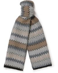 Missoni - Fringed Striped Crocheted Cotton Scarf - Lyst