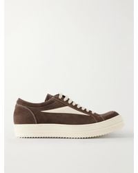 Rick Owens - Vintage Full-grain Leather-trimmed Suede And Rubber Sneakers - Lyst