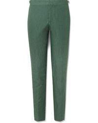 Orlebar Brown - Griffon Tapered Linen Trousers - Lyst