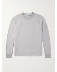 Stone Island - Ghost Sweatshirt aus Jersey aus einer Baumwollmischung mit Logodetail in Stückfärbung - Lyst