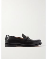 Gucci - Kaveh Loafers aus Leder mit Logoprägung und Horsebit-Detail - Lyst